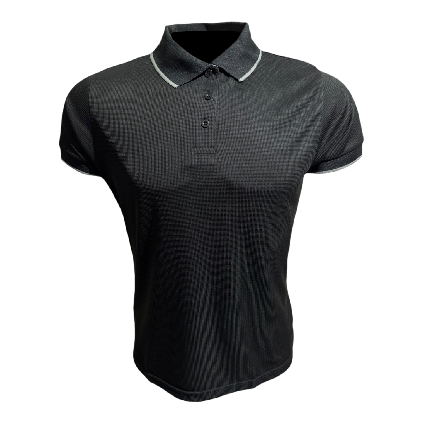 Camisa tipo polo Waffit - Negro
