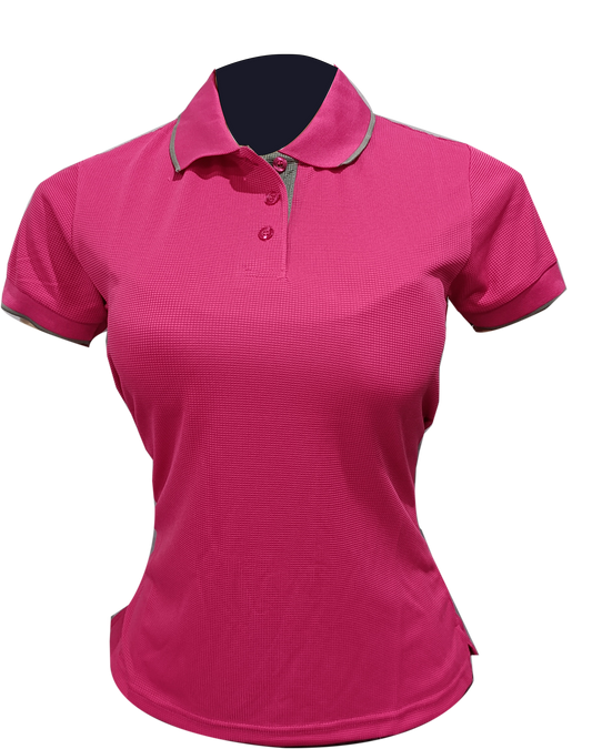 Camisa tipo polo Waffit - Fusia
