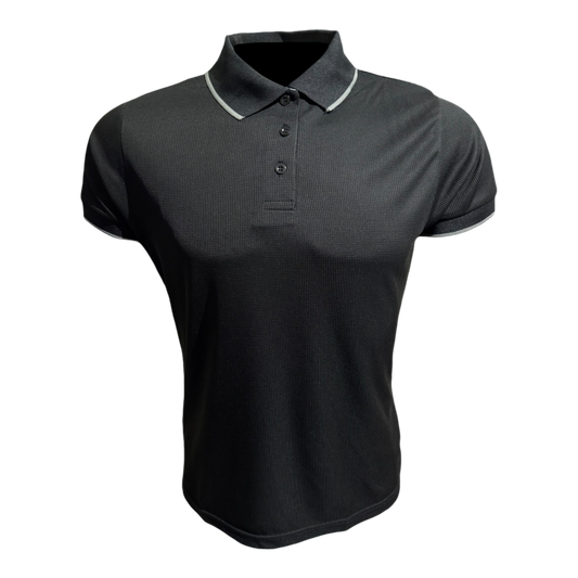 Camisa tipo polo Waffit - Negro