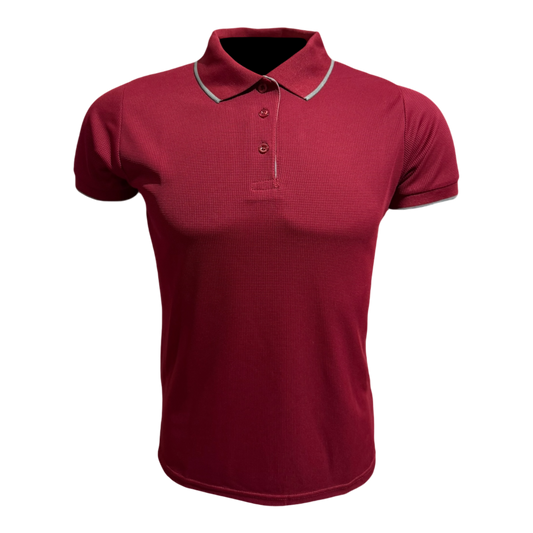 Camisa tipo polo Waffit - Vino